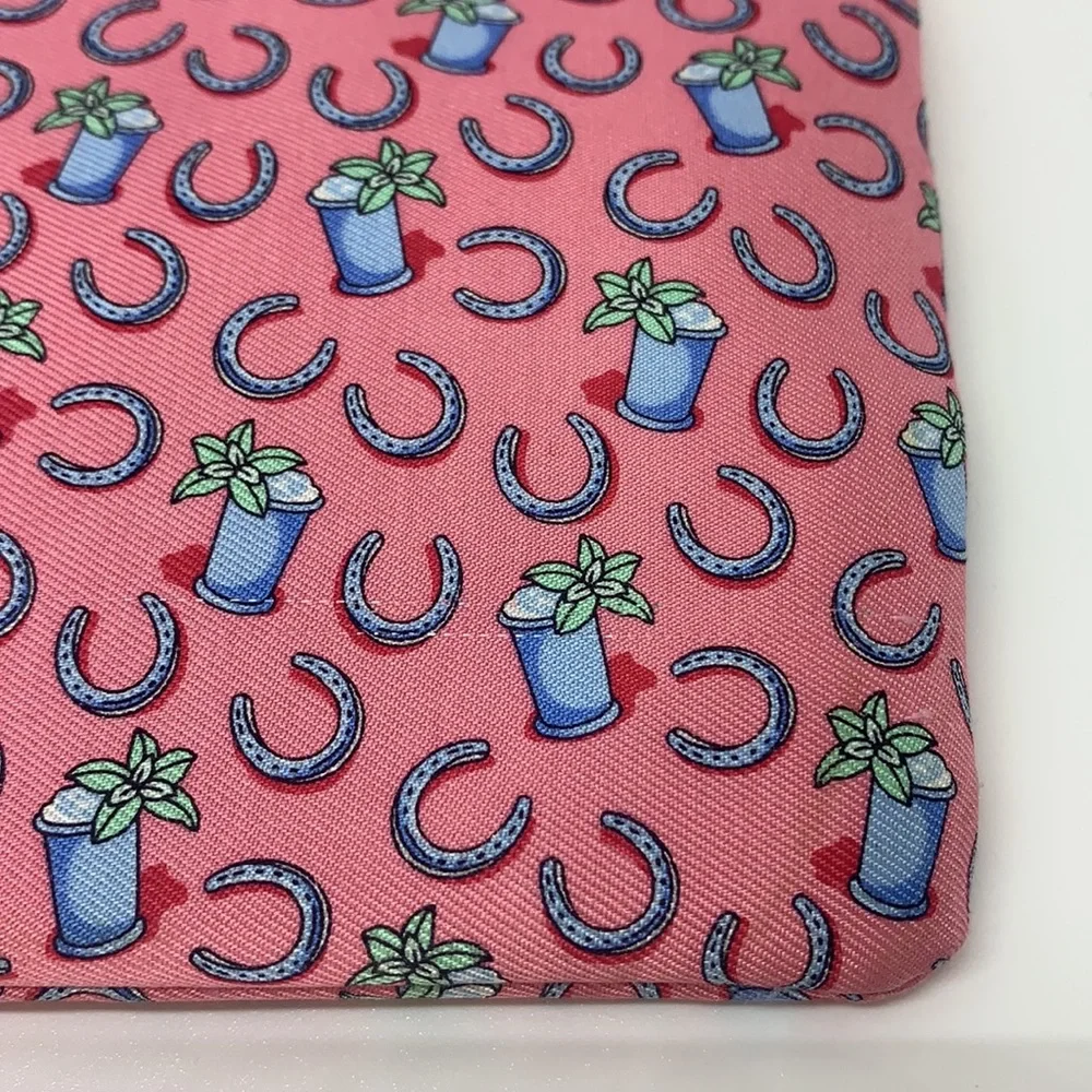 Vineyard Vines for Kentucky Derby Mint Julep Horseshoe Satin Wristlet - Picture 11 of 11